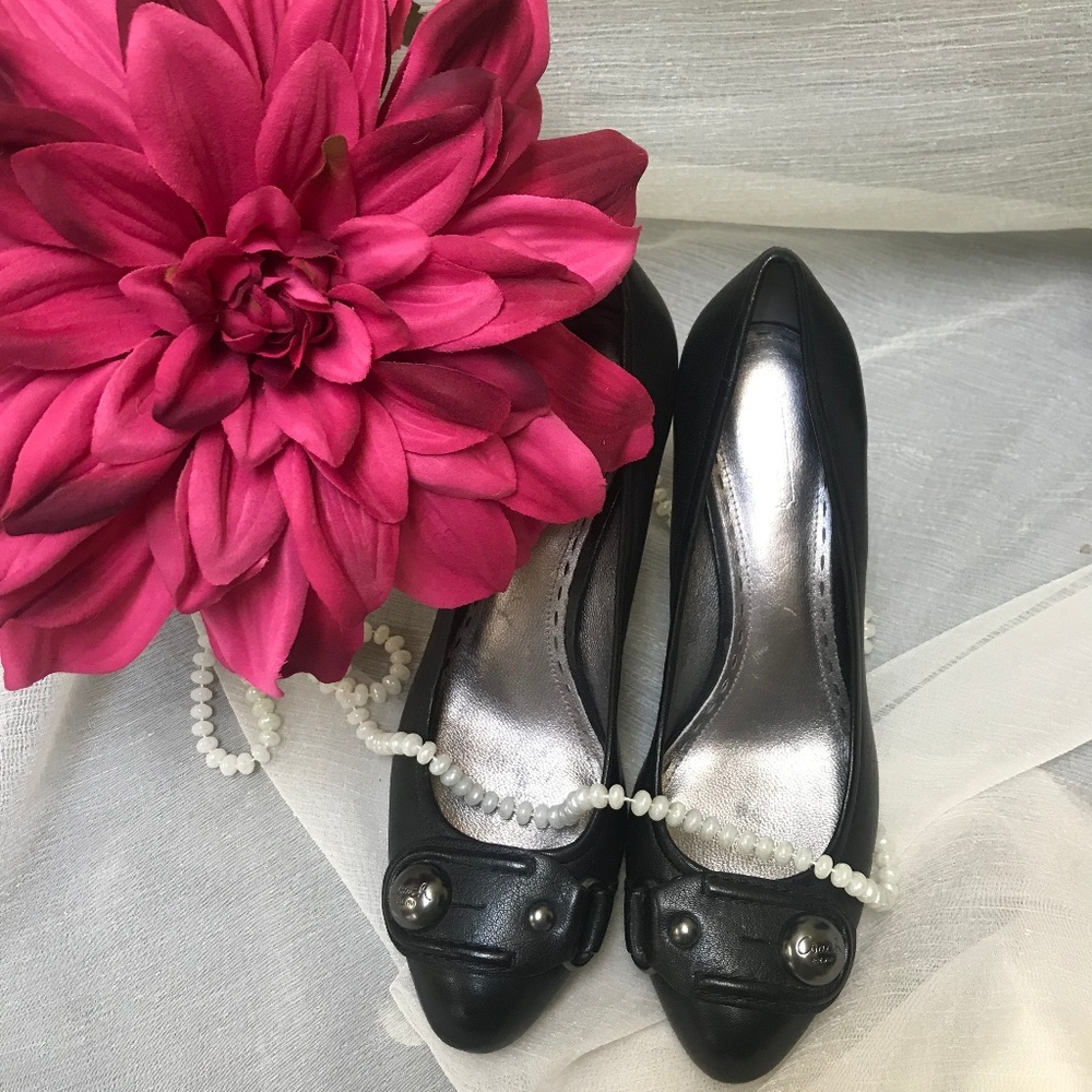 NWOT Coach Black Leather Heels